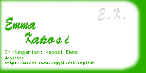 emma kaposi business card